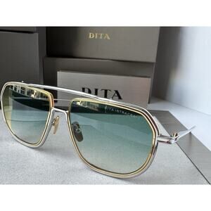 DITA INTRACRAFT DTS165-A-03 Silver Yellow Gold Turquoise Gradient Sunglasses